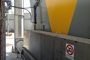 AGB Biomixer, complete with conveyor screws that carry the material to the digester