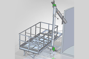 Biogas plants push-floor solid feeder