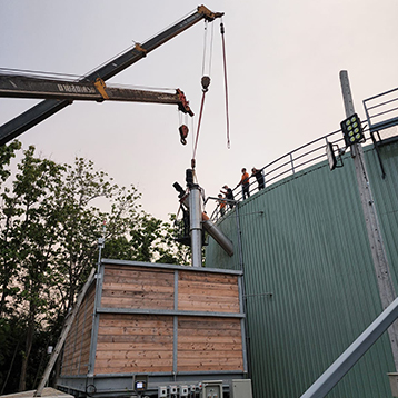 Solids matter dosing system for biogas plant in Thailand