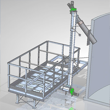 Biogas plants push-floor solid feeder