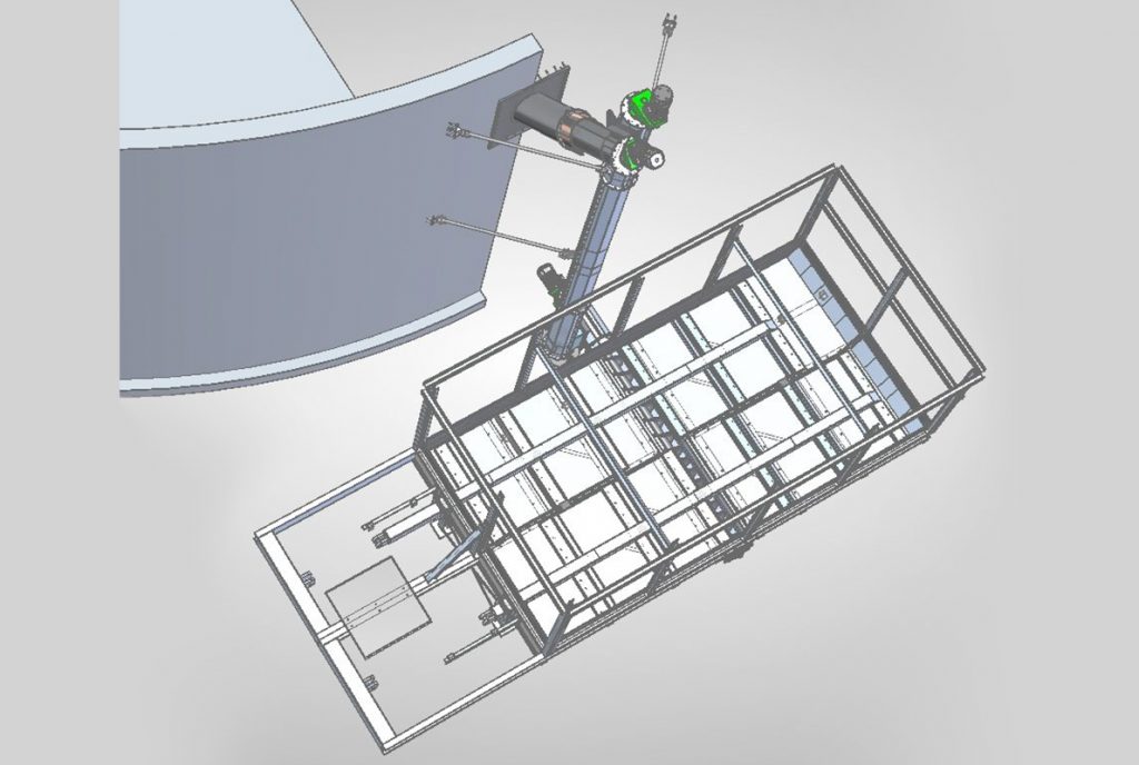 Biogas plants push-floor solid feeder